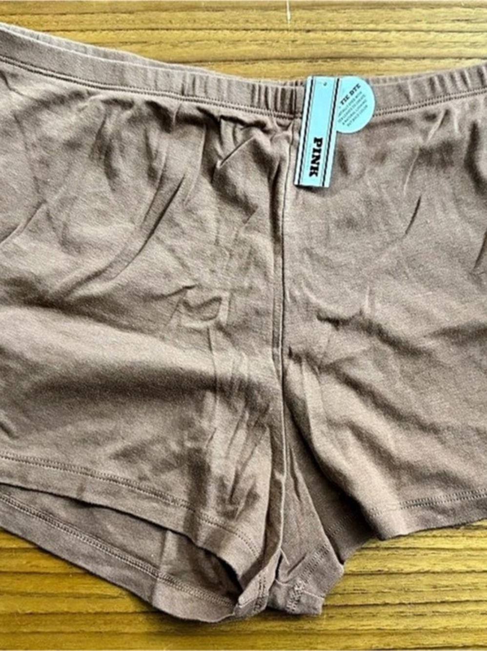 Victoria's Secret PINK Sleep Shorts Brown Size Large NWT